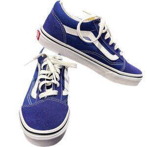 Vans Kids Old Skool Blue Sneakers US 3 Shoes Canvas & Suede